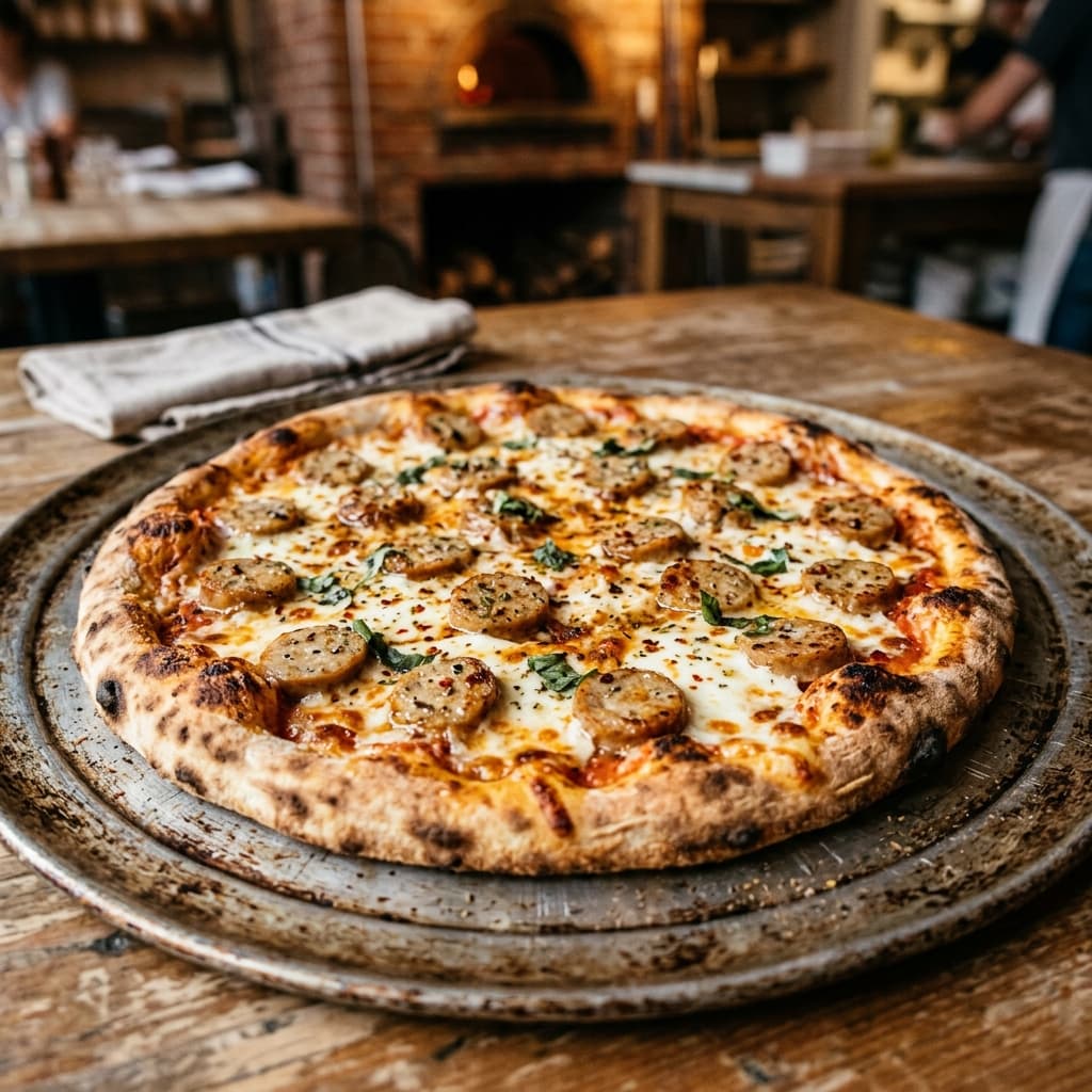 Non-Veg Pizza - Chicken Sausages